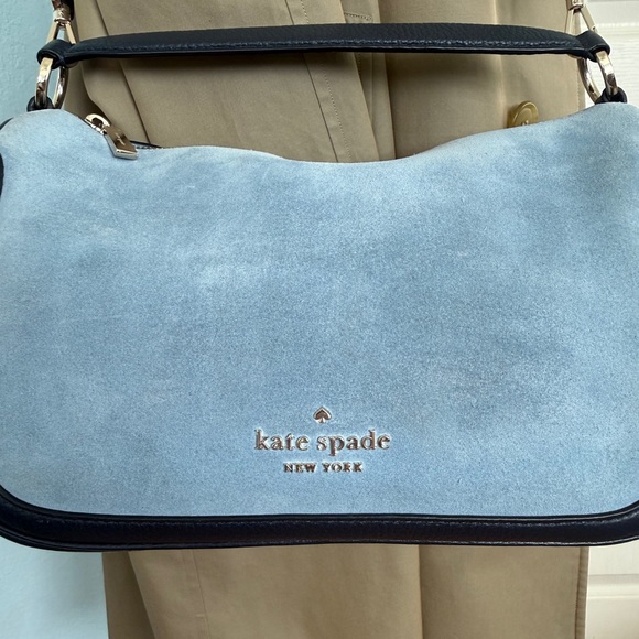 KATE SPADE SMOOSH TWO WAY SUEDE LEATHER BAG, EUC - Picture 9 of 10
